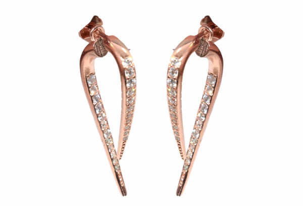 anna cadda smykker forgyldt sølv pladet silver jewelry Cityshap grab øreringe med zirkoner 