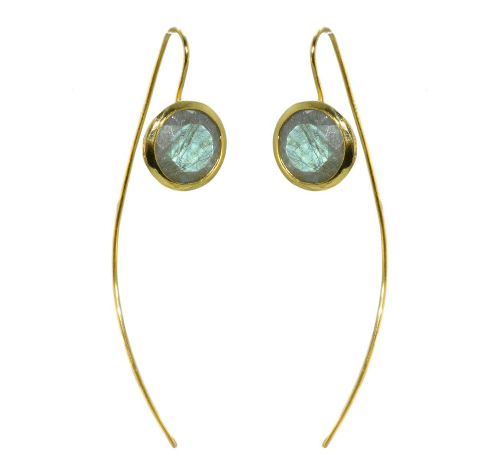 anna cadda smykker forgyldt sølv pladet silver jewelry Germia Labradorite drop øreringe 